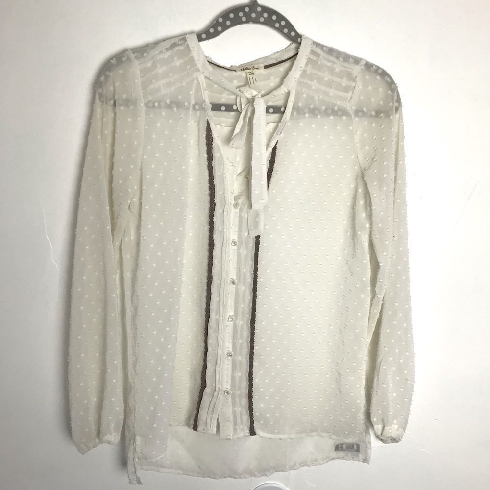 Matilda Jane Long Sleeve Textured Blouse